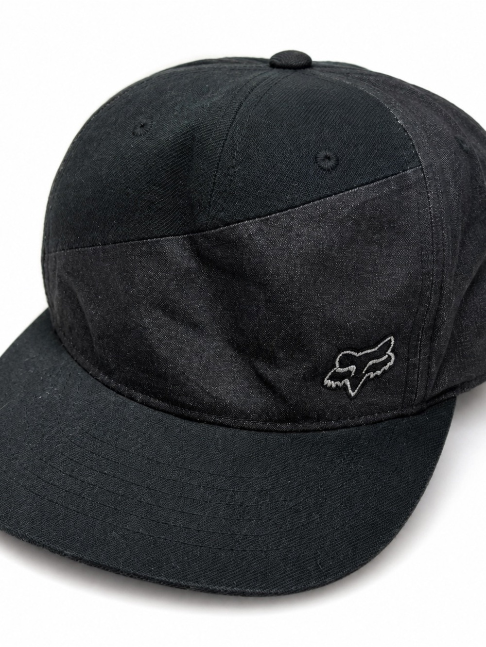 Fox Black 6-Panel Baseball Cap with Fox Head Logo
